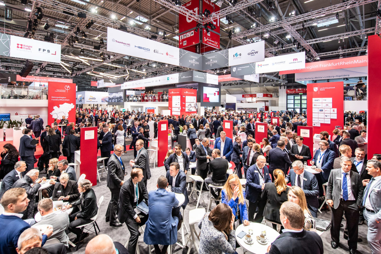 Innenaufnahme der Immobilienmesse Expo Real 2019 in München