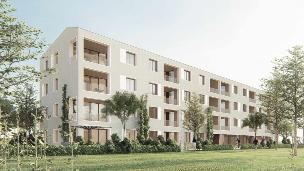 Perspektive Projekt Wohnungsbau für Senioren in Rüsselsheim von Bitsch+Bienstein Architekten in Wiesbaden